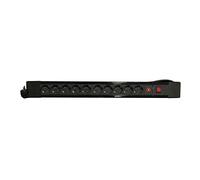 Bloc multiprise 10x16A avec interrupteur - 1,5m - Noir (SCH)