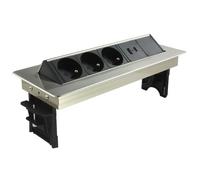 Bloc multiprise - 3 Prises + 2 Ports USB - USB-C - Intérieur - Rectangulaire