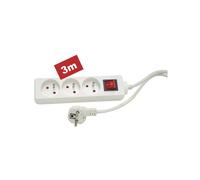 Bloc Multiprise, 3 Prises Avec Interrupteur - Câble De 3 M