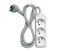 CHACON Bloc multiprise 3 prises 16A 1.5m blanc
