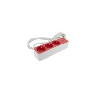 Bloc multiprise 3x16A 3G1.0 mm² - 1,5 m - Rouge - Chacon