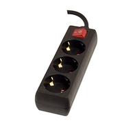 Bloc multiprise 3x16A avec interrupteur - 3m - Noir (SCH)