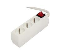 Chacon - Bloc multiprise 3x16A avec interrupteur - 1,5 m - Blanc