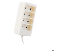 Bloc multiprise 4 prises 6A 2P - Blanc - Zenitech
