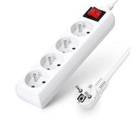 Bloc Multiprise 4 Prises avec Interrupteur - 230V - 16A - Sécurité renforcée, Design Compact et Pratique