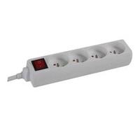 Bloc multiprise, 4 prises avec interrupteur perel eb4s Incolore G