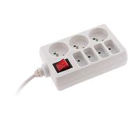 Zenitech Bloc multiprise 4x6A + 3x16A - Blanc