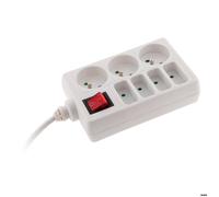 Zenitech Bloc multiprise 4x6A + 3x16A - Blanc