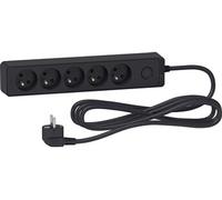 Bloc multiprises 5 Prises 2P+T (câble 3m) Anthracite - Schneider