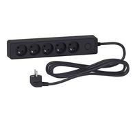 Bloc multiprises 5 Prises 2P+T (câble 3m) Anthracite - Schneider