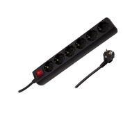 LEDKIA Bloc Multiprise 6 Prises Type F Schuko 5m Noir
