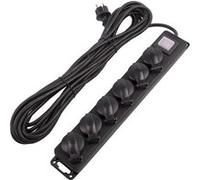 Bloc Multiprise 6 Prises Type F Schuko EU IP44 10m Noir Noir G