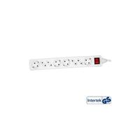 Bloc multiprise 8 ports 4x type F allemand + 4x euro avec sécurité enfants et interrupteur blanc 3m