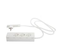 Bloc multiprise à 3 prises avec fiche plaste blanche