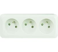 Bloc multiprise à câbler 3 Prises 2P+T 16A - Blanc - Dio