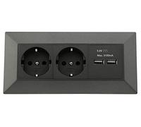 Bloc multiprise anthracite