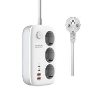 Bloc multiprise, avec chargeur USB C, 65 W, multiprise 3 prises, avec interrupteur, bloc d'alimentation GaN USB C pour iPhone, iPad, MacBook Air/Pro, Galaxy, Huawei, Switch, ordinateur portable Dell