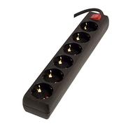 Bloc multiprise avec interrupteur 6 x 16A - 3 m - Noir (SCH)