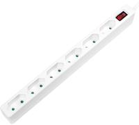 LogiLink Bloc multiprise LPS232 avec interrupteur - 6 prises, blanc, contact de protection - 1 pc