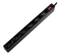 LogiLink Bloc multiprise avec interrupteur LPS232B – 6 prises Euro noir 1 pièce