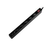 Bloc multiprise avec interrupteur LPS232B x6 noir fiche Euro