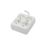 CHACON Bloc multiprise carré 4 prises 16A 3m blanc