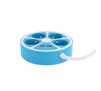 Chacon Bloc multiprise Cercle 4x16A USB A+C Bleu