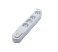 Bloc multiprise - CHACON - 4 prises 16A - Interrupteur - Blanc