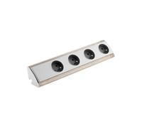 Bloc multiprise d'angle 4 prises 2P+T 3680W à câbler inox
