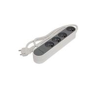 Chacon Bloc multiprise Design – 4x16A – Câble 3 m – Gris