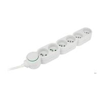 Bloc multiprise écoresponsable 6 prises 2P+T Home Green - Blanc - Zenitech
