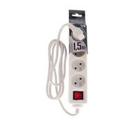 Bloc Multiprise - EDO - LOGAN - 4 Prises Type E 2P+T - Câble 1,5m - Interrupteur Inclus