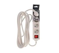 Bloc Multiprise - EDO - LOGAN - 4 Prises Type E 2P+T - Câble 5m - Interrupteur Marche/Arrêt