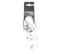 Bloc Multiprise - EDO - LOGAN S - 3 prises Type F - Câble 3m - Protection enfants