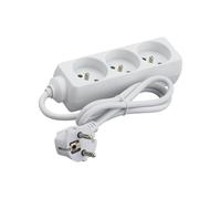 Bloc MultIPrise electrique, Prise MultIPle, Debflex 705953 Rallonge 3 prises 2P+T 16A, Cordon 1 mètre, Blanc