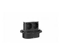 Bloc multiprise encastrable 2 prises 2P+T Piccolino - Inox SYNERCIA
