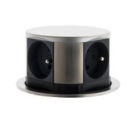 Bloc multiprise encastrable 4x16A - Noir - Otio