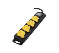 bloc multiprise etanche 4 prises 16 a avec interrupteur cable 3 m noir