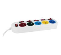 Bloc multiprise - GAO - 5 prises - Avec interrupteurs, 16A, 230V