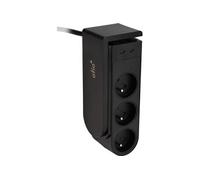 Otio – Bloc multiprise Gekko XL 5 prises + 2 USB‑C PD 20W 1,5 m Noir