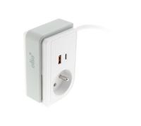 - Bloc multiprise Gekko XS clipsable 2 USB A+C 20W 1.5m blanc