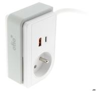 Multiprise OTIO Gekko XS clip 1 prise+2 USB-A 1.5m 20W