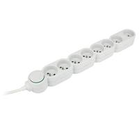 - Bloc multiprise Home Green plastique recyclé 8 prises 2P+T - blanc