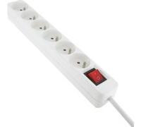 Bloc multiprise + interrupteur 6x2P+T 3680 W - 4m - Dio Blanc G