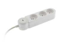 Zenitech - Bloc multiprise Iota 3x16A + interrupteur - Blanc G