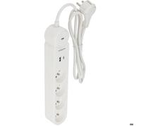 Bloc multiprise Iota 4x16A + interrupteurs + USB C - blanc - Zenitech