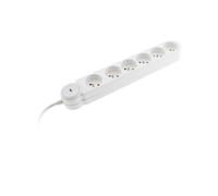 Zenitech - Bloc multiprise Iota 6x16A + interrupteur - Blanc G