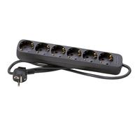 Bloc Multiprise Kopp 6 Prises Noir, 250 V, 16a