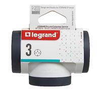 Bticino Bloc multiprise Legrand 694520 – 3 prises de courant – blanc/noir