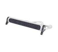 Bloc multiprise - LEGRAND - 694533 - 6 prises - Blanc et gris foncé - Interrupteur intégré